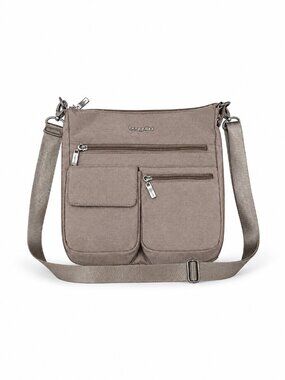 Baggallini Taupe Messenger Crossbody Bag